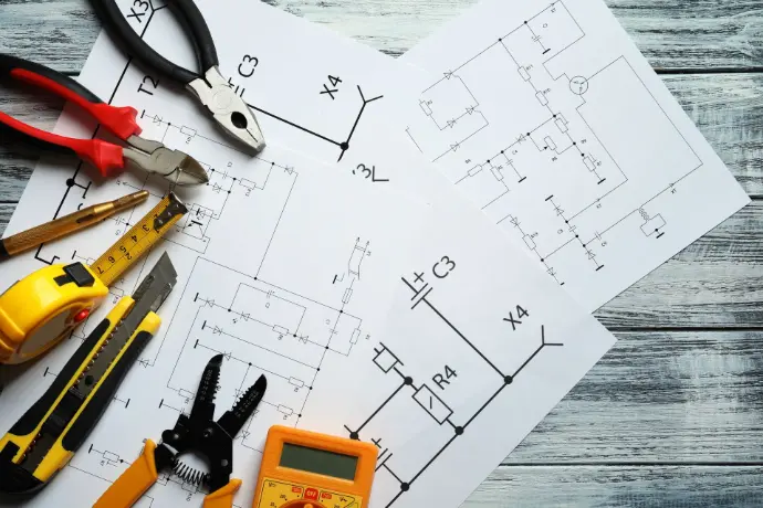 Plans électriques pour mise en conformité électrique Plans électriques réalisés par Assemtech pour une mise en conformité d'habitation